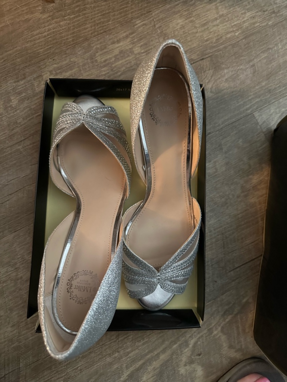 Silver Glitter I. Miller Shoes (Size 10)